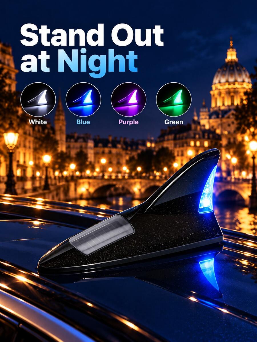 XF.Meraki Automotive Accessories, Solar Powered Shark Fin Car Roof ...