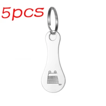 5/10pcs Stainless Steel Shopping Cart Keychain Set, Custom Supermarket Anti-Loss Tags, Personalized Shopping Cart Tokens With Key Rings, Shopping Cart Logo Pattern, Classic Fashion Easy Style, Unisex, Daily Wear, Grocery Shopping Accessories - Thickened Upgraded Version - View 14