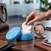 Kotak Penyimpanan Portabel Bulat Timbul Bunga Sakura 3D Segar, Organizer Perhiasan Mini untuk Rumah, Anting, Ikat Rambut, Cotton Bud, dan Perlengkapan Lainnya, Tersedia Berbagai Warna - MultiWarna - View 2