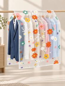 New Sunflower Pattern Dust Cover, Moisture-Proof Waterproof Visible Thickened Floor Standing Clothes Rack Garment Dust Cover - Multicolor - View 7