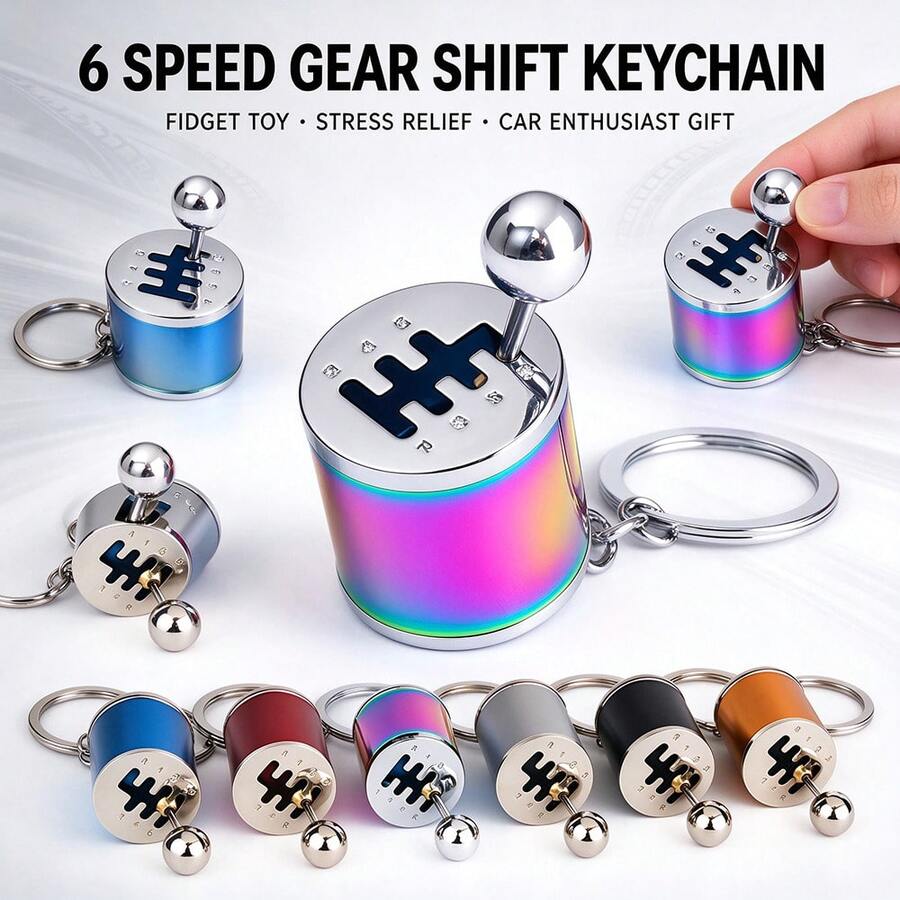 1pc Unisex Creative Gear Shift Zinc Alloy Keychain, Bag Pendant, Suitable For 14+, Party Favor