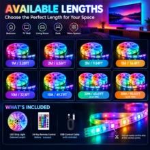 Color Changing RGB LED Strip Lights, 24-Key Remote Control, USB Powered, Adjustable Brightness, Suitable For Bedroom, Living Room, TV Background - RGB LED Strip Lights - View 2