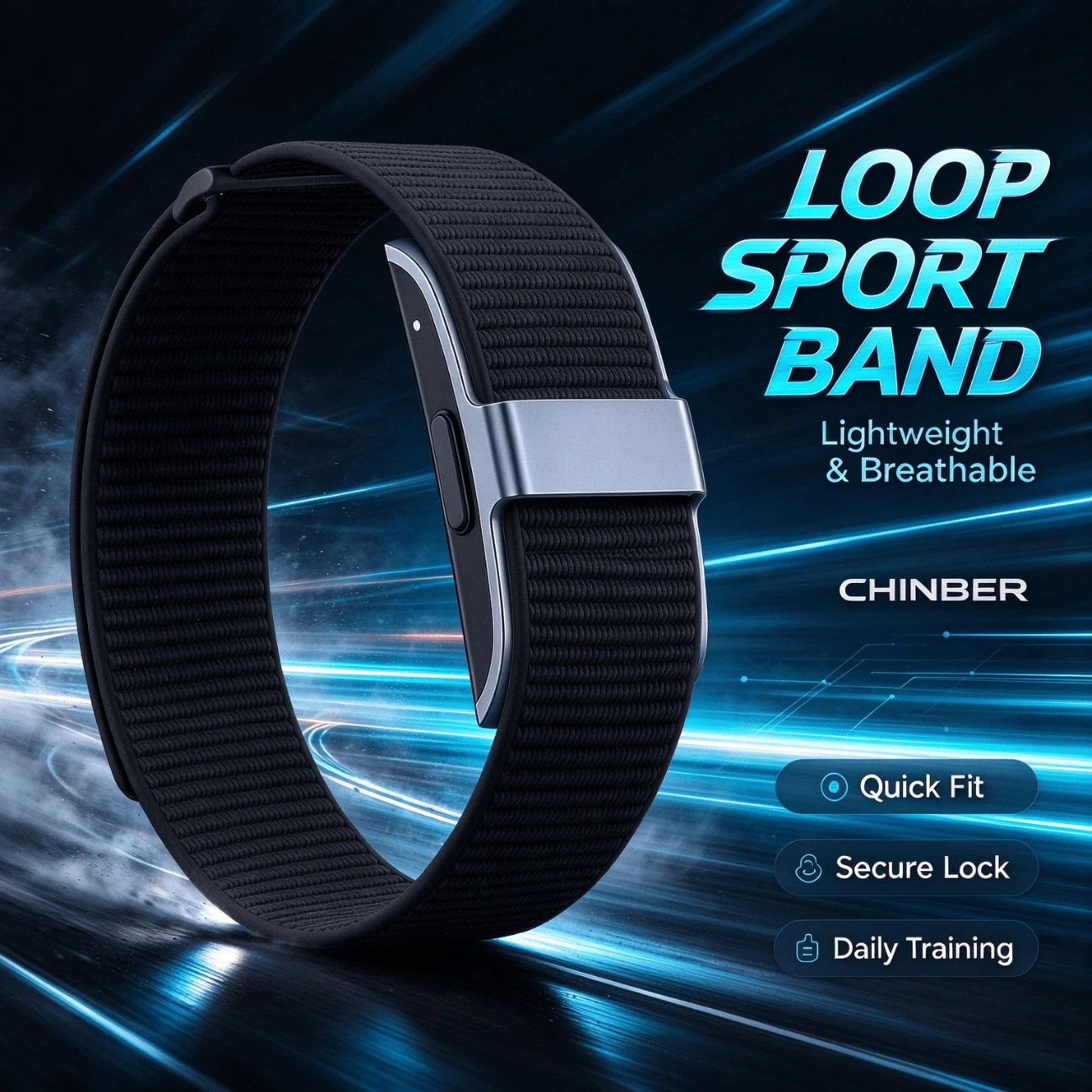 Nylon Loop Band Compatible For Hume Band Replacement 1.0, Hook And Loop Breathable Soft Wristband For Hume Strap Health Fitness Tracker