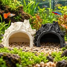 1pc Popular 3D Printed Fairy Treehouse Reptile Hide, Fantasy Treehouse Cave Decor, Aquarium Fish Tank Terrarium Decoration, Suitable For Bearded Dragon, Hermit Crab, Gecko Hiding Shelter - View 1