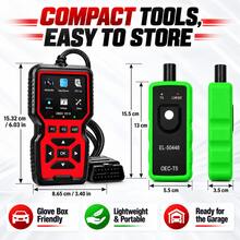 2PCS Kit V519 OBD2 Scanner & EL-50448 TPMS Activation Tool, Automotive Diagnostic Kit With Engine Code Reader, Live Data, Battery Voltage Test & Tire Pressure Sensor Relearn - A - View 6