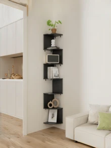 Floating Corner Shelves Wall Mounted, Multi-Tier Sector Wall Display Rack, Modern Minimalist Corner Storage Shelf For Bedroom Living Room Decor - Multicolor - View 8