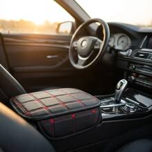 1pc PU Leather Car Armrest Pad, Central Multi-Function Armrest Pad, Classic Plaid Style, With Side Storage Pocket, Suitable For Most Car Models, Protects Center Console, Enhances Interior Aesthetics - Plaid Armrest Cover - View 3