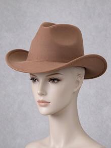 1pc Y2K Style Unisex Solid Color Jazz Hat, Outdoor Sun Hat, Suitable For Men, Applicable For Outdoor Sports, Sun Protection And Daily Commute - A - View 7