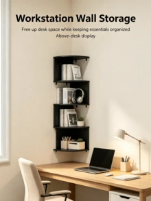 Floating Corner Shelves Wall Mounted, Multi-Tier Sector Wall Display Rack, Modern Minimalist Corner Storage Shelf For Bedroom Living Room Decor - Multicolor - View 3