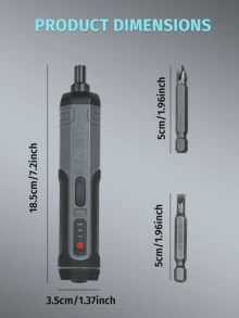 Wireless Electric Screwdriver, Rechargeable Car Repair Tool Set, 3.7V Mini Electric Screwdriver With Battery Indicator, USB Charging, Forward/Reverse, Adjustable Torque, Magnetic Bits, Suitable For Car DIY Home Furniture Assembly, Men's Tools, Christmas Gift - Default - View 8