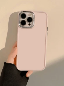 1件極簡純色防摔軟 TPU 時尚手機殼 全包覆防污保護殼 相容 Apple 18 17 16 15 14 13 12 11 Pro Max Air - 粉色 - 查看 2