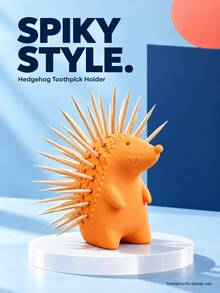 Toothpick Holder, Hedgehog Toothpick Storage Stand, Cute Animal Tabletop Organizer With Individual Slots For Home Kitchen, Dining Room, Cafe And Office Desk, Decorative Ornament And Housewarming Gift - Multicolor - View 1