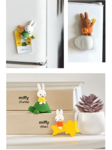 Officially Licensed Miffy Refrigerator Magnet Blind Box, Bunny Character PVC Collectible Magnetic Figure, Kawaii Fridge Magnet, Random 1PC Surprise With Secret Edition Chance, Novelty Character Ornament For Refrigerator, Locker & Magnetic Surfaces - Multicolor - View 2