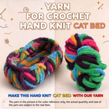 CLSUPER Giant Super Chunky Chenille Yarn, Gradient Ombre, Multi-Color Striped, Soft Thick Yarn, Suitable For Arm Knitting, Crochet, DIY Blankets, Plush Toys, Pet Beds, Perfect For Beginners - Multicolor - View 4