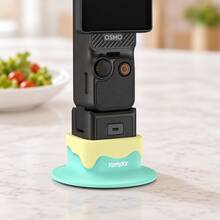 Cute Silicone Base For Pocket 4/4P/3 - A Soft, Stable, And Non-Slip Stand That Is Compact, Convenient, And Ready To Use; Designed Not To Block The Charging Port, It Is An Essential Accessory For Your Handheld Gimbal Camera. - View 8