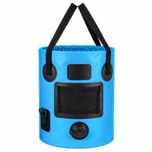 25L Foldable Camping Bucket With Valve Portable Collapsible Bucket - Blue - View 5