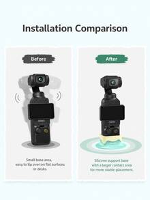 Cute Silicone Base For Pocket 4/4P/3 - A Soft, Stable, And Non-Slip Stand That Is Compact, Convenient, And Ready To Use; Designed Not To Block The Charging Port, It Is An Essential Accessory For Your Handheld Gimbal Camera. - View 6