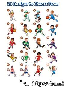 1/10/25/50/100/150pcs Personalized Face Cupcake Toppers - Personalized Photo Face - Custom Party Decorations, Party And Celebration Decor, Custom Ball Theme Cupcake Toppers, Suitable For Any Sports Theme Party - Multicolor 2 - View 45