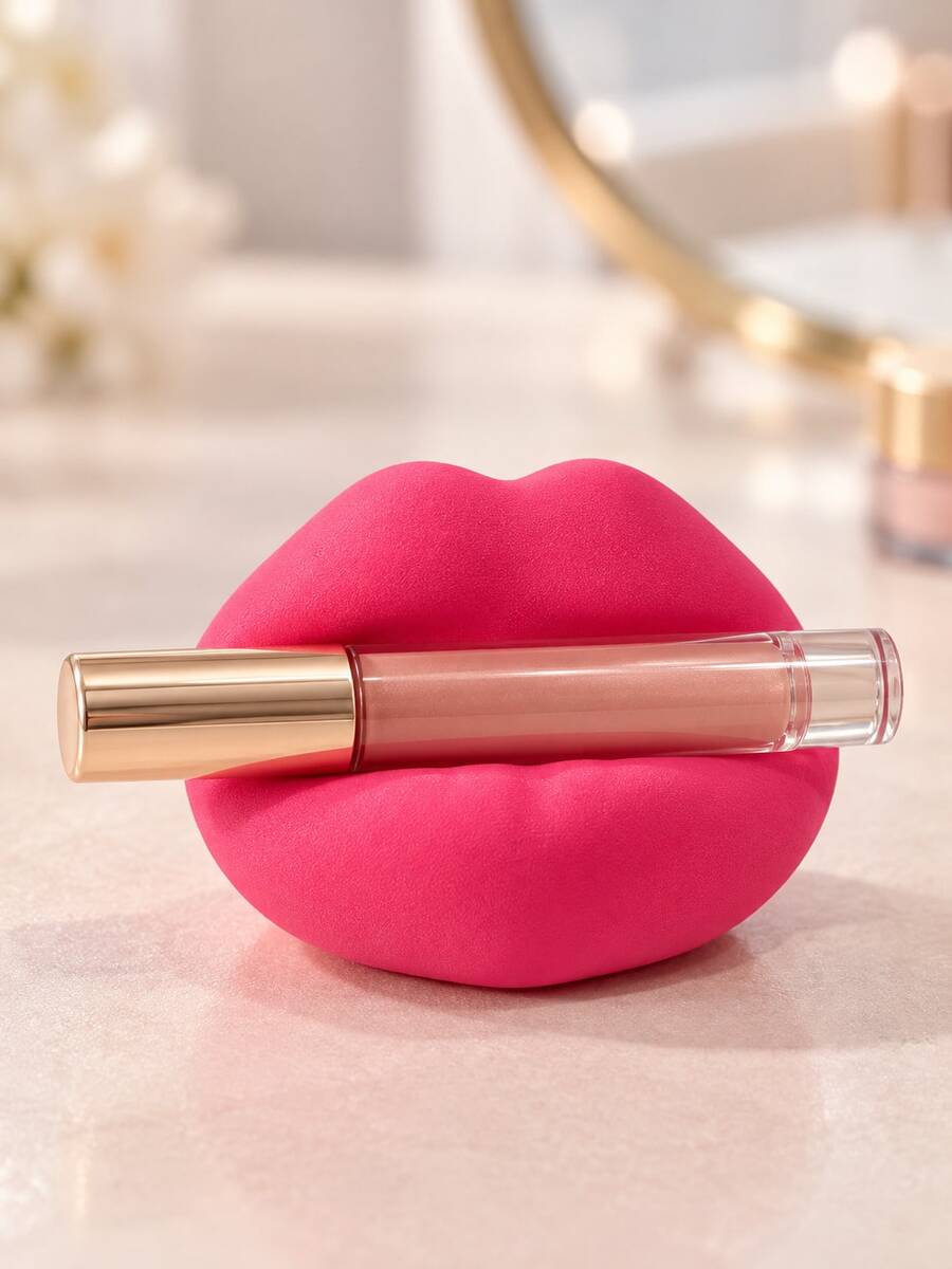 Tempat Lipstik Berbentuk Bibir Kreatif, Kotak Penyimpanan dan Tempat Pena Multifungsi untuk Meja, Pengatur Riasan (Lipstik Tidak Termasuk), Rak Penyimpanan Bibir, Kotak Penyimpanan dan Tempat Pena Kreatif untuk Meja, Dekorasi Rumah Minimalis, Ornamen Ruang Tamu, Ukuran Mini, Dicetak 3D, Hadiah Ideal untuk Wanita, Ornamen Dekoratif yang Lucu - MultiWarna - View 1