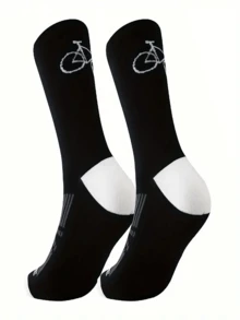 1/2 Pairs Women's Sports Socks, Moisture-Wicking And Breathable, Suitable For Cycling, Running, Bicycle Sports. - Multicolor - View 5