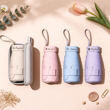 Customized Personalized Umbrella With Capsule Case – Portable Folding Sun/Rain Umbrella & Custom Name Umbrella Sleeve, Perfect For Daily Carry, Travel, Or Gifting. Customize Your Own Personalized Mini Umbrella - Flat Umbrella - View 4