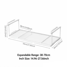 No-Drill Hanging Installation, Tool-Free, Stable & Anti-Slip. Breathable Mesh Expands Cabinet Space. Layered Storage For Clothes, Cups, Bowls And Shoes, Utilizing Idle Space For Multi-Scene Home Use. - Multicolor - View 10