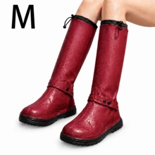 1 Pair Unisex Waterproof Rain Shoe Covers, Foldable Design, Side Zipper And Adjustable Drawstring Opening, Multiple Colors Available, Reusable, Suitable For Outdoor Cycling, Hiking And Rainy Day Outings - Shoes: Size Up 1, Boots: Size Up 2 - View 13