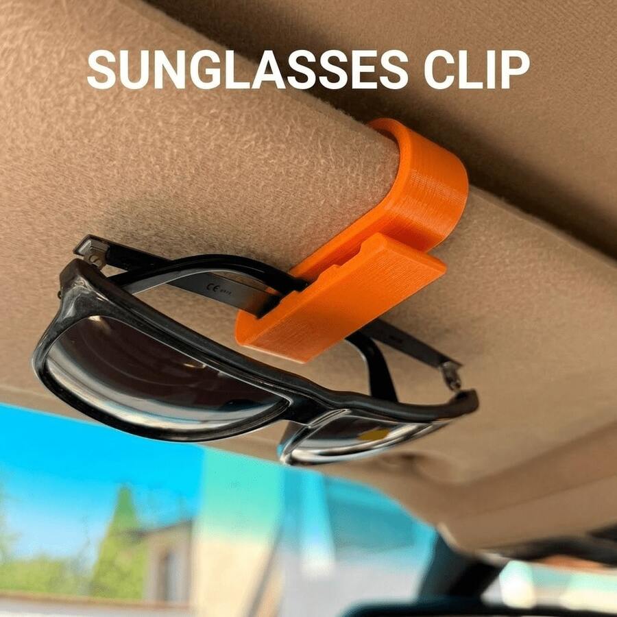 1pc Car Sun Visor Fashion Glasses Clip, Durable Car Interior Glasses Holder, Space-Saving Ticket Card Organizer, Easy To Install Vehicle Modification Part, Suitable For Drivers - A - View 1