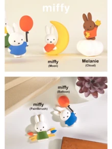 Officially Licensed Miffy Refrigerator Magnet Blind Box, Bunny Character PVC Collectible Magnetic Figure, Kawaii Fridge Magnet, Random 1PC Surprise With Secret Edition Chance, Novelty Character Ornament For Refrigerator, Locker & Magnetic Surfaces - Multicolor - View 3