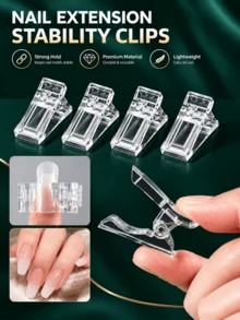 nailpop Trapezoid French Line Dual-Use Nail Molds Transparent Acrylic Top Molds For French Manicure Extension Fast Shaping Gel Molds Reusable Suitable For Home Salon Beginners - Clear - View 7