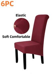 XL Size Elastic Dining Chair Cover, Suitable For Dining Room, Large Dining Chair Cover, Elastic Chair Cover, Parsons Chair Cover, High Elasticity Seat Cover, Dining Chair Cover With Elastic Band, XL/Extra Large Removable Washable Soft Spandex Dining Chair Cover, Suitable For Kitchen, Hotel Banquet, Solid Color (Light Mocha) - Multicolor - View 24