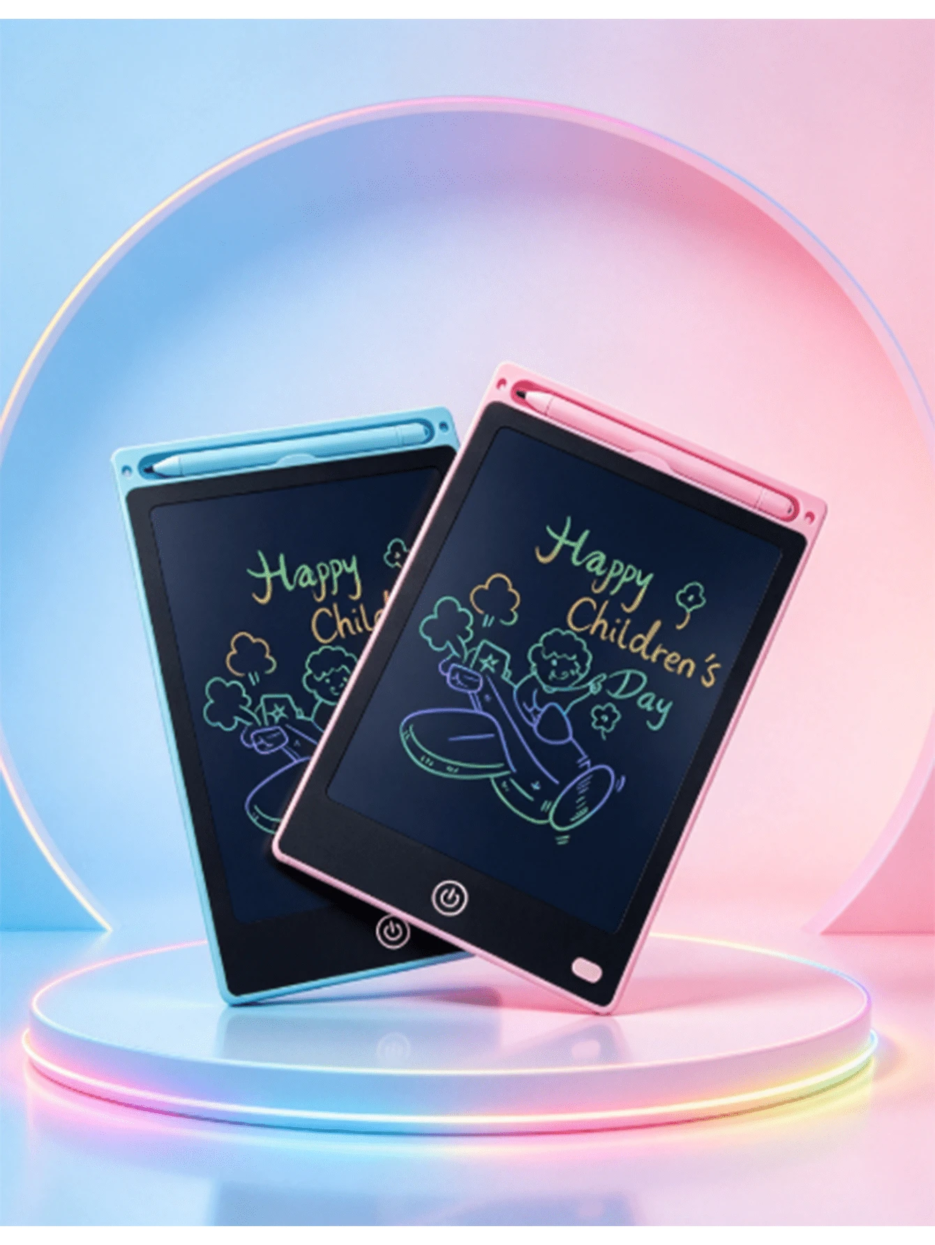 6.5/8.5/10/12 Inch Color Screen LCD Writing Tablet For Kids, Mess-Free Electronic Doodle Board, One-Touch Erase Drawing Pad, Silent Reusable Educational Toy For Boys Girls - Multicolor - View 1
