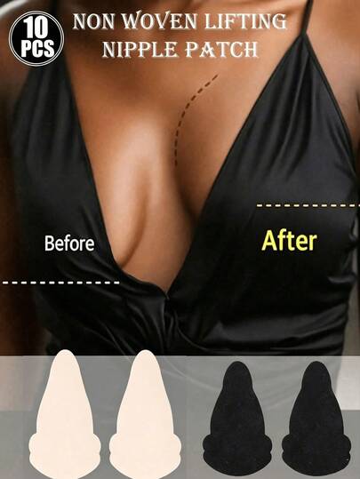 10/2pcs Lift Tape, Skin-Friendly Soft Fabric, Anti-Slip Lifting, Suitable For Dresses, Camisoles, Tank Tops, Swimsuits, Daily Wear, Breast Lift Tape, Adhesive Bra Gathering, Wedding Accessories, Adhesive Gathering Bra, Travel Essentials, Gathering, Bandage, Fashion Tape, Gathering