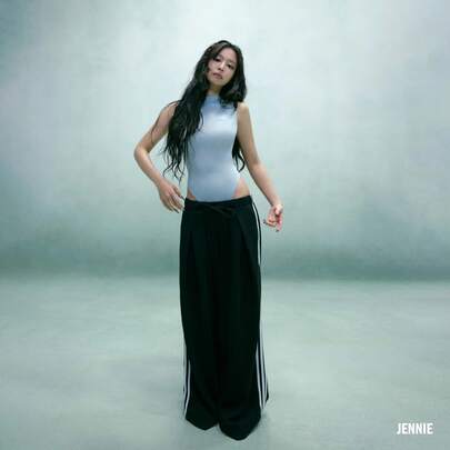 Adidas Originals Women's ORIGINALS TRACKSUIT BOTTOMS JENNIE Collaboration Casual Loose Wide Leg Sports Pants LD8922