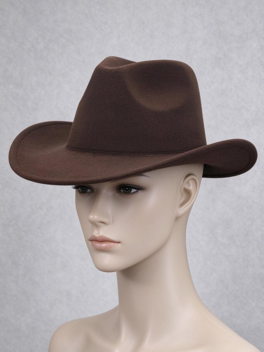 1pc Y2K Style Unisex Solid Color Jazz Hat, Outdoor Sun Hat, Suitable For Men, Applicable For Outdoor Sports, Sun Protection And Daily Commute - A - View 1