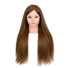 24 Inch Long Human Hair Training Mannequin Head With Stand, Braiding And Styling Practice Model - View 11