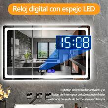 50x70 Cm LED Bathroom Mirror With Digital Clock And Anti-Fog - US A Type Plug(110-127V) - View 5