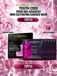 Mặt nạ tinh chất L'Oreal Youth Code Intensive Skin Energy, 5 miếng, dưỡng ẩm sâu, săn chắc & phục hồi, chống nhăn & làm dịu da - Mặt nạ tinh chất L'Oréal Youth Code Intensive Skin Energy 33g*5 - Xem 5