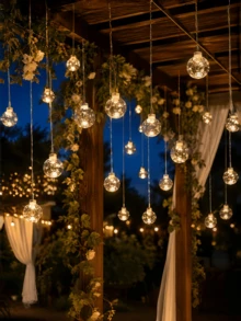1pc Wish Ball String Lights, USB Powered, Wall Mountable, Plastic Material, Suitable For Home Gatherings, Parties, Indoor Holiday Decor, Car Decor, Room Decor, Mother's Day Gift - M20-wishing Ball Curtain Lights - View 4