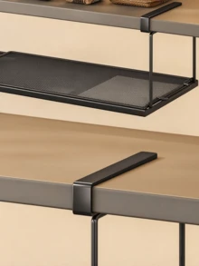 No-Drill Hanging Installation, Tool-Free, Stable & Anti-Slip. Breathable Mesh Expands Cabinet Space. Layered Storage For Clothes, Cups, Bowls And Shoes, Utilizing Idle Space For Multi-Scene Home Use. - Multicolor - View 9
