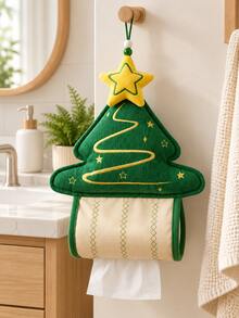 Christmas Tree Shaped Tissue Box - Kitchen Storage Accessory That Can Be Used As Home Decor (Such As Hanging Ornament For Bedroom, Sofa Or Living Room) Or As Car Tissue Holder And Multi-Functional Decorative Item - View 5