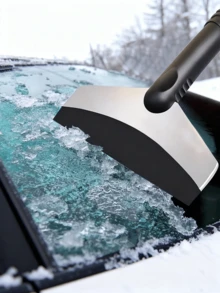 1 Buah Alat Pengikis Es Mobil, Pembersih Salju dan Embun Beku Kaca Depan, Sekop Salju Musim Dingin dengan Desain Tahan Gores untuk Mobil, SUV, dan Truk, Aksesori Musim Dingin Mobil - A - View 3