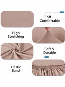 XL Milk Silk Dining Chair Cover/Elastic Dining Chair Cover, XL/Large Size Removable Washable Soft Extra Large Dining Chair Cover, Suitable For Kitchen, Hotel, Dining Table, Banquet - Multicolor - View 6