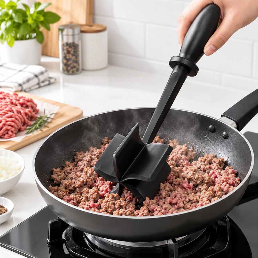 1pc Meat Grinder, Meat Chopper, Heat-Resistant Pulverizer, Suitable For Hamburger Meat, Ground Meat, Minced Beef, Chopper, Premium Meat Crusher And Grinder, Used For Making Hamburgers, Beef, Turkey And More