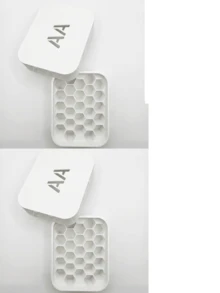 Caja de almacenamiento de baterías con forma de panal y tapa, organizador de baterías portátil, estante de almacenamiento de baterías para cajones del hogar y la oficina que ahorra espacio, caja de almacenamiento de clasificación ordenada de baterías secas - Multicolor - Ver 15