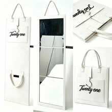 Foldable Full-Length Mirror With Portable Storage Bag, Over-The-Door Mirror, Freestanding/Wall-Mounted Vanity Mirror, High-Definition Imaging, Suitable For Bedroom, Dorm, Travel - Folding Mirror - View 10