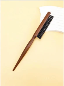 5/3/2/1pc Hair Styling Comb With Pointed Tail And Three Rows Of Bristles For Voluminous Curls, Halloween, Christmas, Valentine's Day, Easy Styling, Irresistible - Brown - View 7