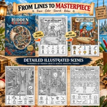 400+ Hidden Objects, Embark On Deep Sea Search And Coloring Adventure | Explore Spiral Shells, Sea Turtles, Corals And Mysterious Ocean Treasures, Discover And Color As You Go, Enjoy Screen-Free Fun Activities And Observation Focus Practice, Suitable For Home Leisure, Travel Entertainment, Family Interaction And Painting Gifts - E - View 7
