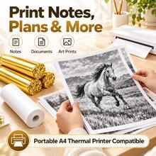 A4 Thermal Sensitive Printing Paper Roll, Thickened Quick-Drying Inkless Paper For Portable Printers, Christmas Retail Receipts, Halloween Event Coupons, Business Invoices, Office & Retail Labels, Compatible Refill Paper Only - View 11