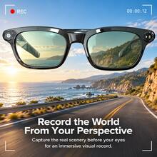 AI New Smart Video Glasses, 13MP High-Definition Camera, First-Person POV Vlog Camera, AI Translation And Voice Assistant, Object Recognition, Open-Ear Audio, Hands-Free Calling, Domestic AI Model, Long-Lasting And Stable Battery Life, Suitable For Various Scenarios, Suitable For Travel, Cycling And Gifts With Replaceable Lenses, Three Lens Options, Technology, Holiday Gift For Friends And Family, Birthday Gift - View 7